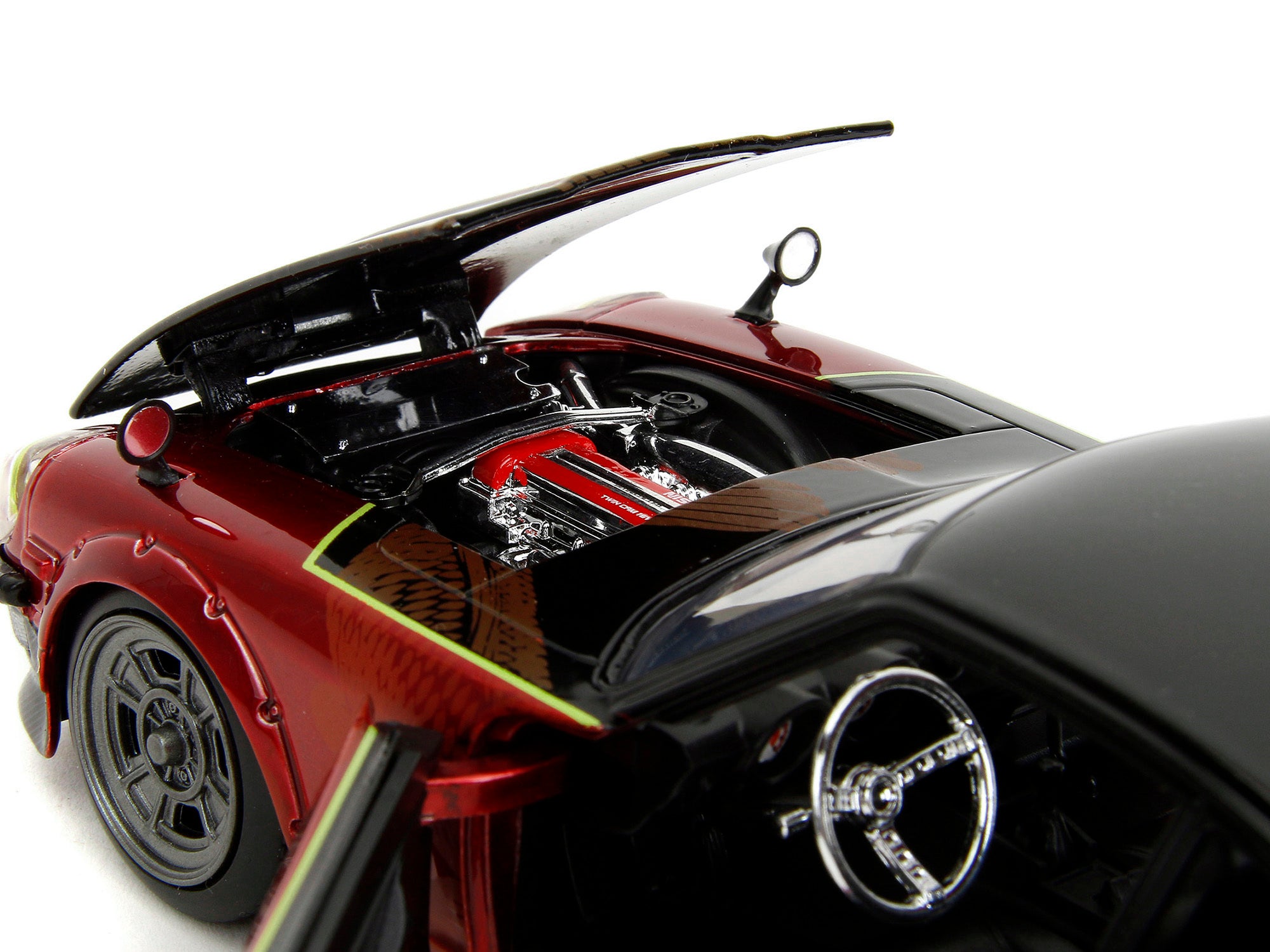 1972 Datsun 240Z Black and Red Metallic with Graphics "Fast X" (2023) Movie "Fast & Furious" Series 1/24 Diecast Model Car by Jada Jada