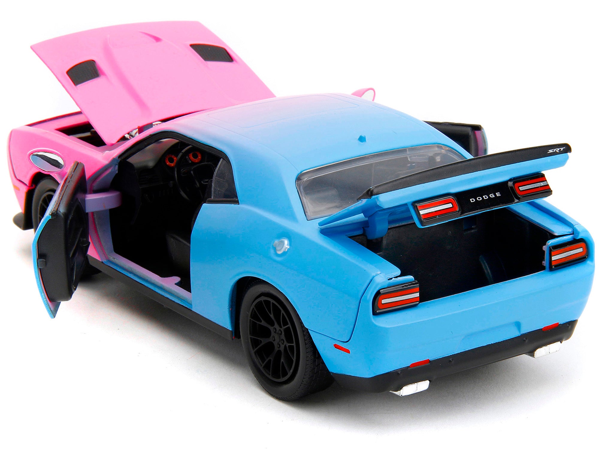 2015 Dodge Challenger SRT Hellcat Pink and Blue "Pink Slips" Series 1/24 Diecast Model Car by Jada Jada