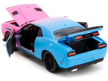 Load image into Gallery viewer, 2015 Dodge Challenger SRT Hellcat Pink and Blue &quot;Pink Slips&quot; Series 1/24 Diecast Model Car by Jada Jada
