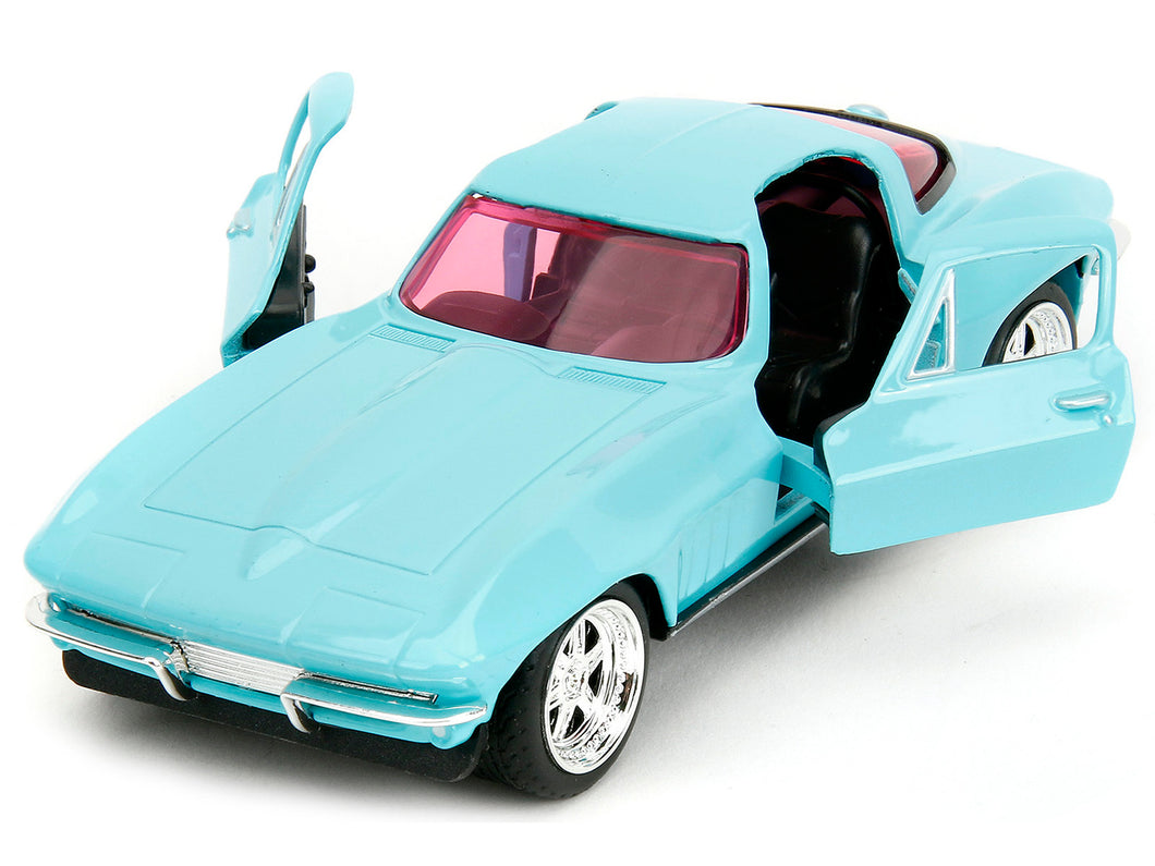 1966 Chevrolet Corvette Light Blue with Pink Tinted Windows 