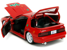 Load image into Gallery viewer, 1985 Mazda RX-7 RHD (Right Hand Drive) Red with Graphics and Trix Rabbit Diecast Figure &quot;Trix Cereal&quot; &quot;Hollywood Rides&quot; Series 1/24 Diecast Model Car by Jada Jada
