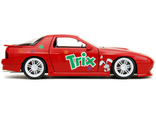 Load image into Gallery viewer, 1985 Mazda RX-7 RHD (Right Hand Drive) Red with Graphics and Trix Rabbit Diecast Figure &quot;Trix Cereal&quot; &quot;Hollywood Rides&quot; Series 1/24 Diecast Model Car by Jada Jada
