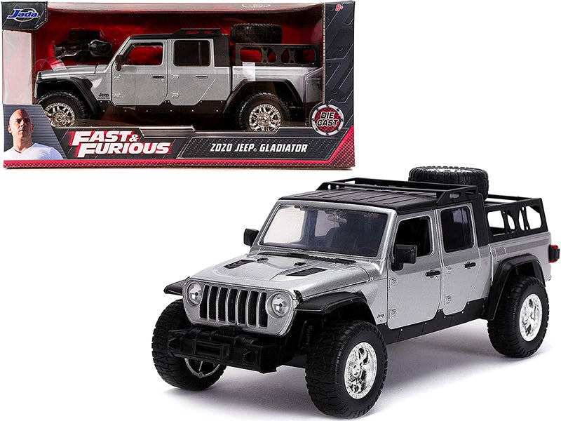 2020 Jeep Gladiator Pickup Truck Silver with Black Top "Fast & Furious" Series 1/24 Diecast Model Car by Jada Jada