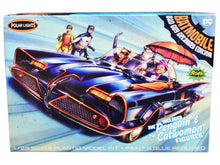 Load image into Gallery viewer, Skill 2 Model Kit 1966 Batmobile &quot;Bad Guy Getaway Edition&quot; with Penguin and Catwoman Figures &quot;Batman&quot; (1966-1968) TV Series 1/25 Scale Model by Polar Lights Polar Lights
