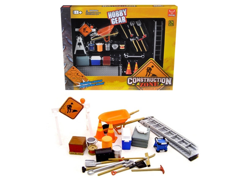 Construction Accessories Set For 1/24 Diecast Car Models by Phoenix Toys Phoenix Toys