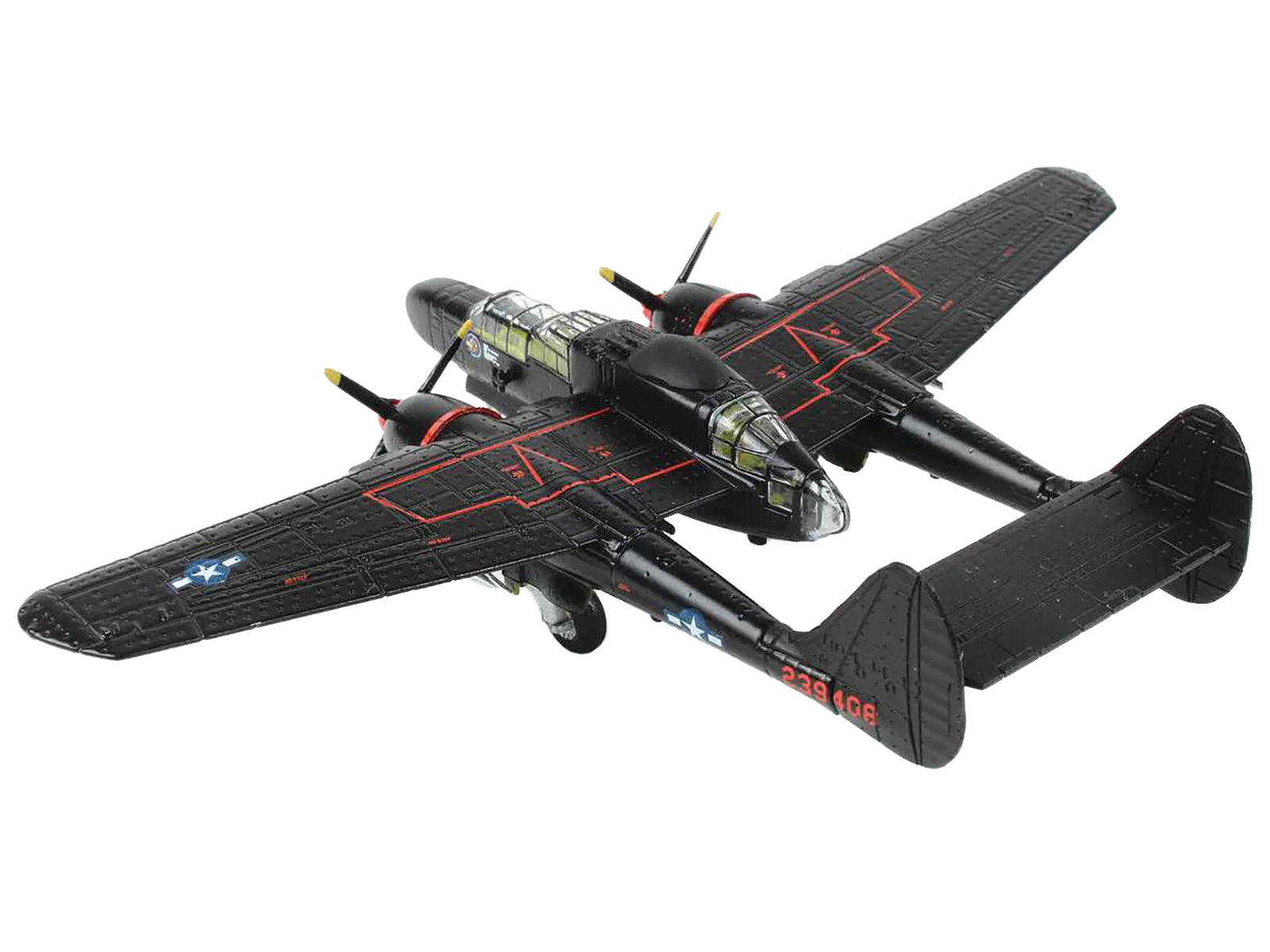 Northrop P-61B Black Widow Fighter Aircraft "Lady in the Dark" "Maj. Lee Kendall 548th NFS" (1945) "Smithsonian National Air and Space Museum" "Collector Series" 1/144 Diecast Model by Air Force 1 Air Force 1