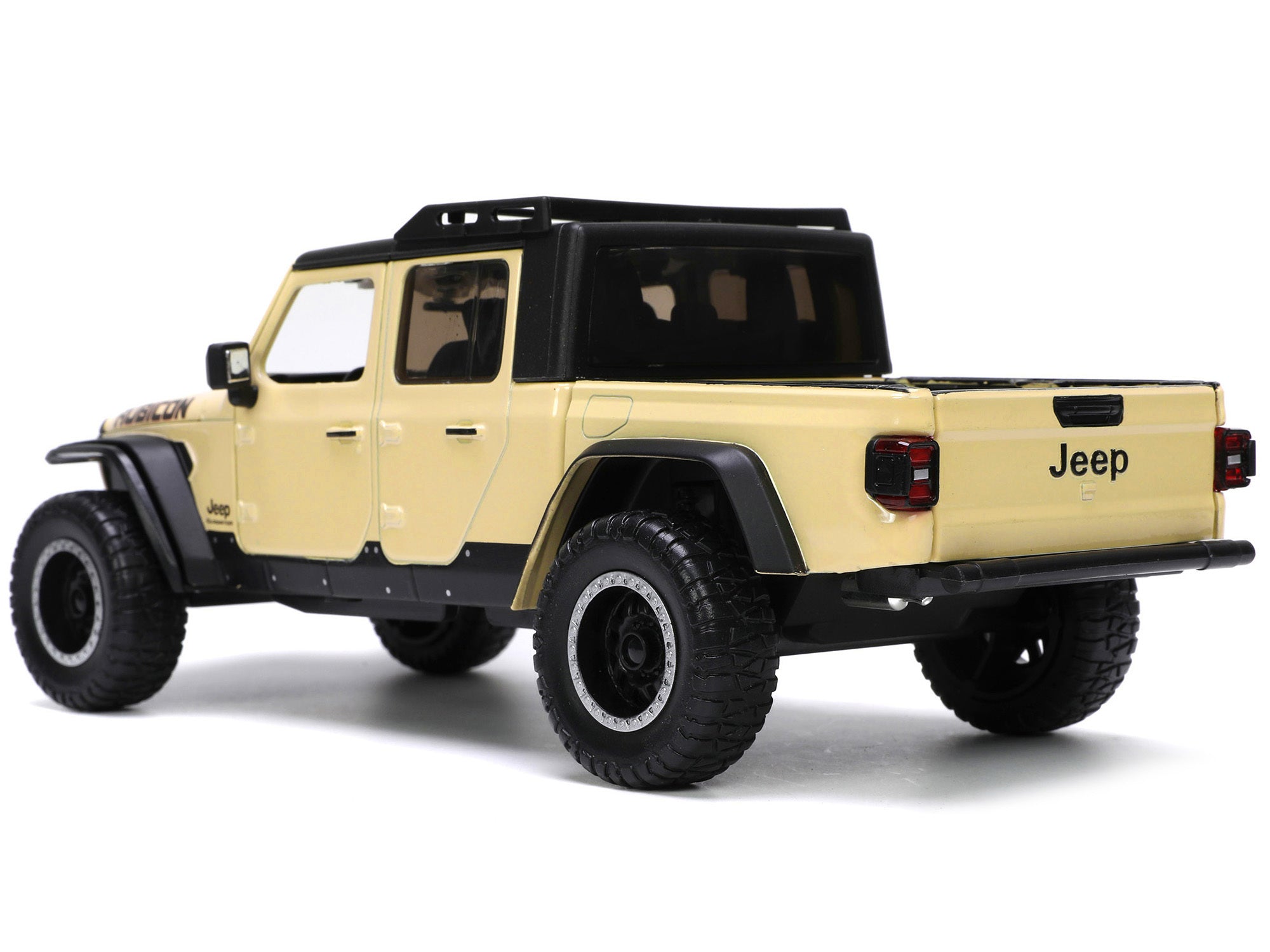 2020 Jeep Gladiator Rubicon Pickup Truck Cream with Roof Rack with Extra Wheels "Just Trucks" Series 1/24 Diecast Model Car by Jada Jada