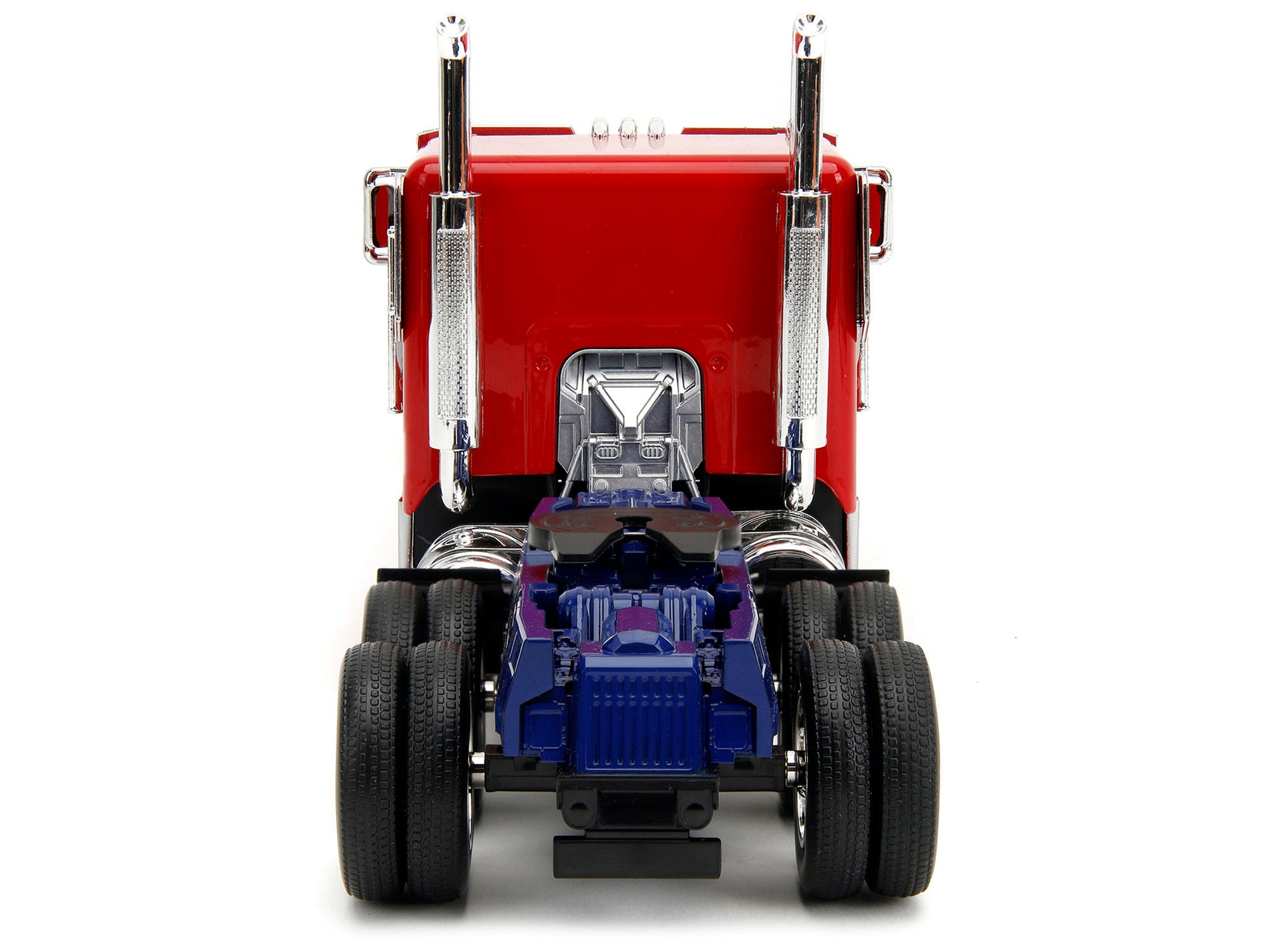 Optimus Prime Tractor Truck Red and Blue with Silver Stripes "Transformers: Rise of the Beasts" (2023) Movie "Hollywood Rides" Series Diecast Model Car by Jada Jada