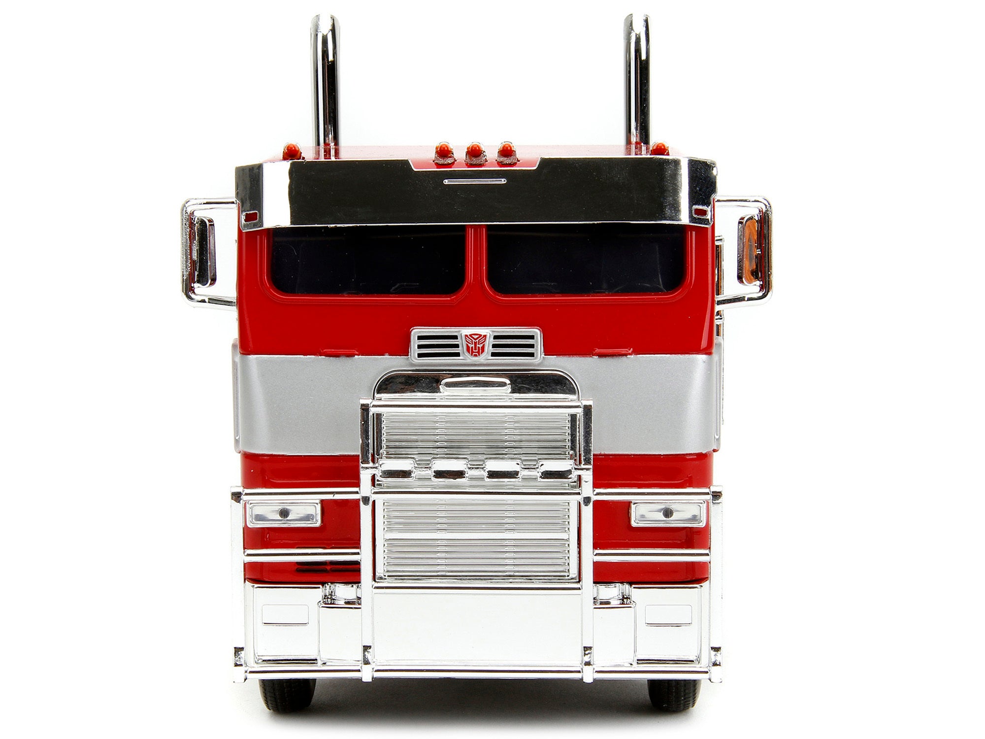 Optimus Prime Tractor Truck Red and Blue with Silver Stripes "Transformers: Rise of the Beasts" (2023) Movie "Hollywood Rides" Series Diecast Model Car by Jada Jada