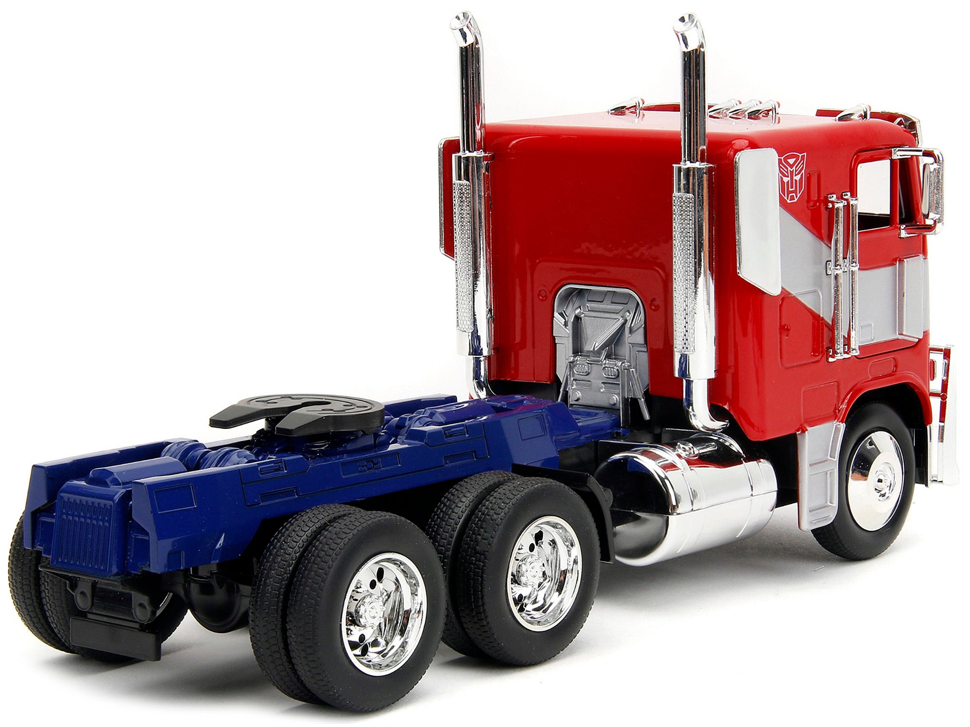 Optimus Prime Tractor Truck Red and Blue with Silver Stripes "Transformers: Rise of the Beasts" (2023) Movie "Hollywood Rides" Series Diecast Model Car by Jada Jada