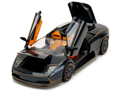 Lamborghini Murcielago Roadster Black Metallic with Orange Interior 