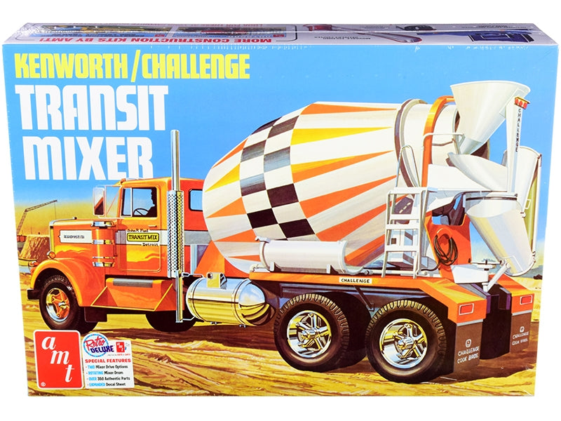 Skill 3 Model Kit Kenworth / Challenge Transit Cement Mixer Truck 1/25 Scale Model by AMT AMT