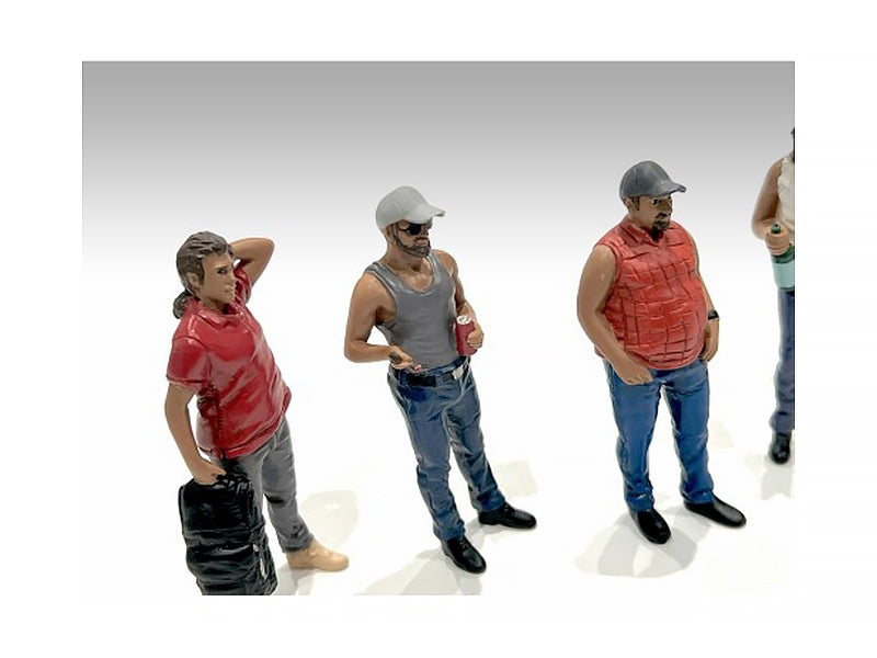 "Campers" Series 5 piece Figure Set for 1/24 Scale Models by American Diorama American Diorama