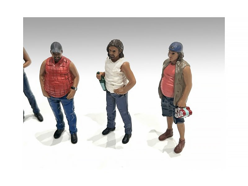 "Campers" Series 5 piece Figure Set for 1/24 Scale Models by American Diorama American Diorama