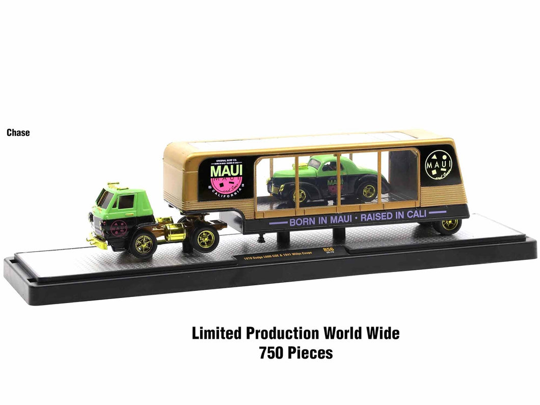 Auto Haulers Set of 3 Trucks Release 56 Limited Edition to 8400 pieces Worldwide 1/64 Diecast Model Cars by M2 Machines M2