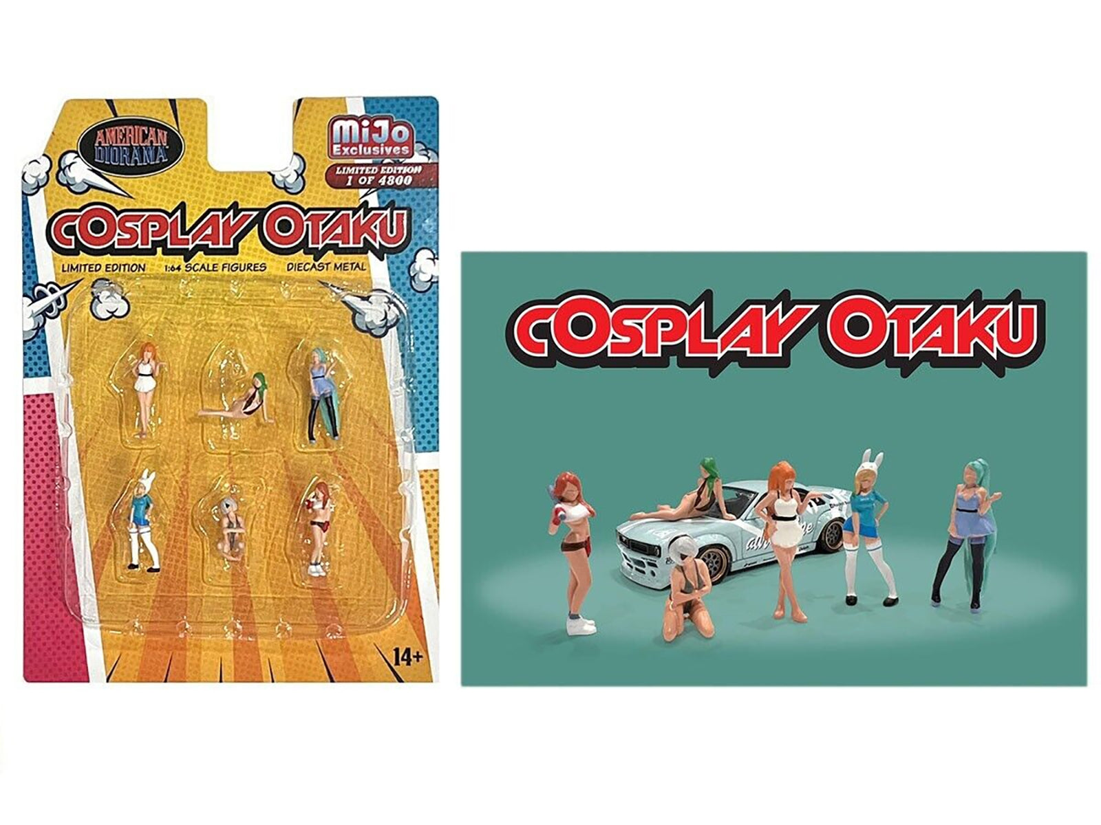 "Cosplay Otaku" 6 piece Diecast Figure Set Limited Edition to 4800 pieces Worldwide for 1/64 Scale Models by American Diorama American Diorama