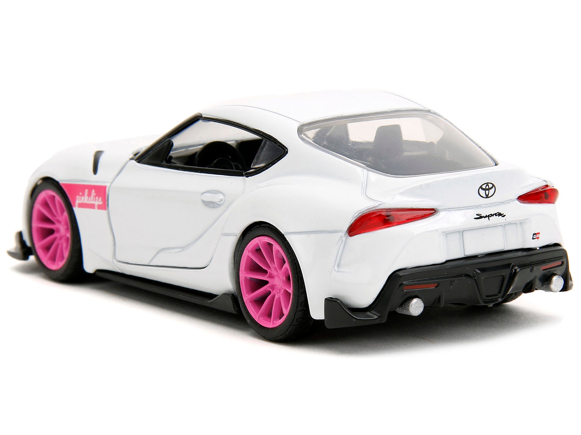 2020 Toyota Supra White Metallic with Pink Wheels "Pink Slips" Series 1/32 Diecast Model Car by Jada Jada