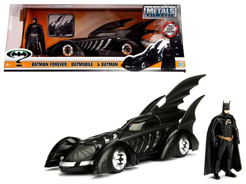 1995 Batman Forever Batmobile with Diecast Batman Figure 1/24 Diecast Model Car by Jada Jada