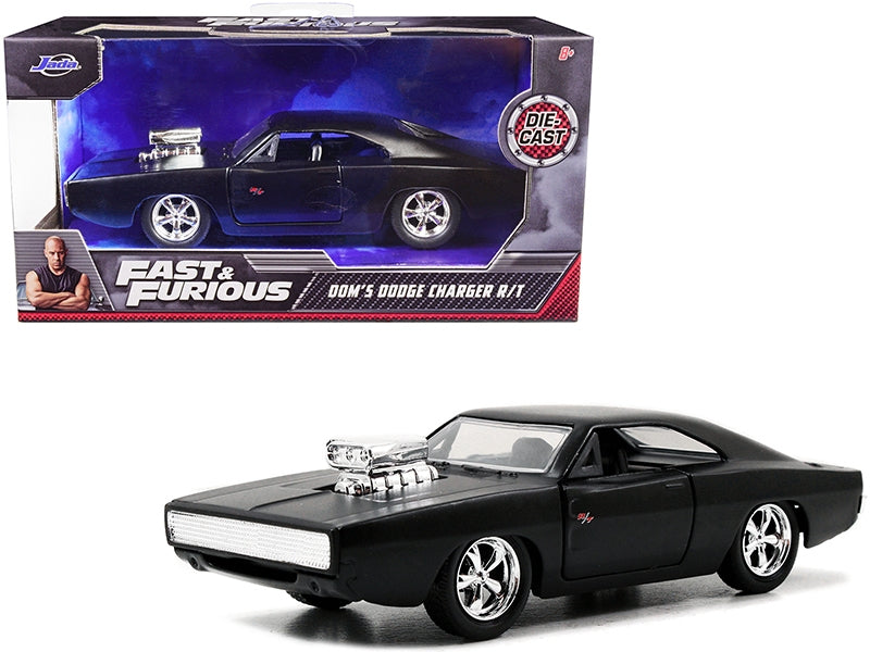 Dom's Dodge Charger R/T Matt Black "Fast & Furious" Movie 1/32 Diecast Model Car by Jada Jada