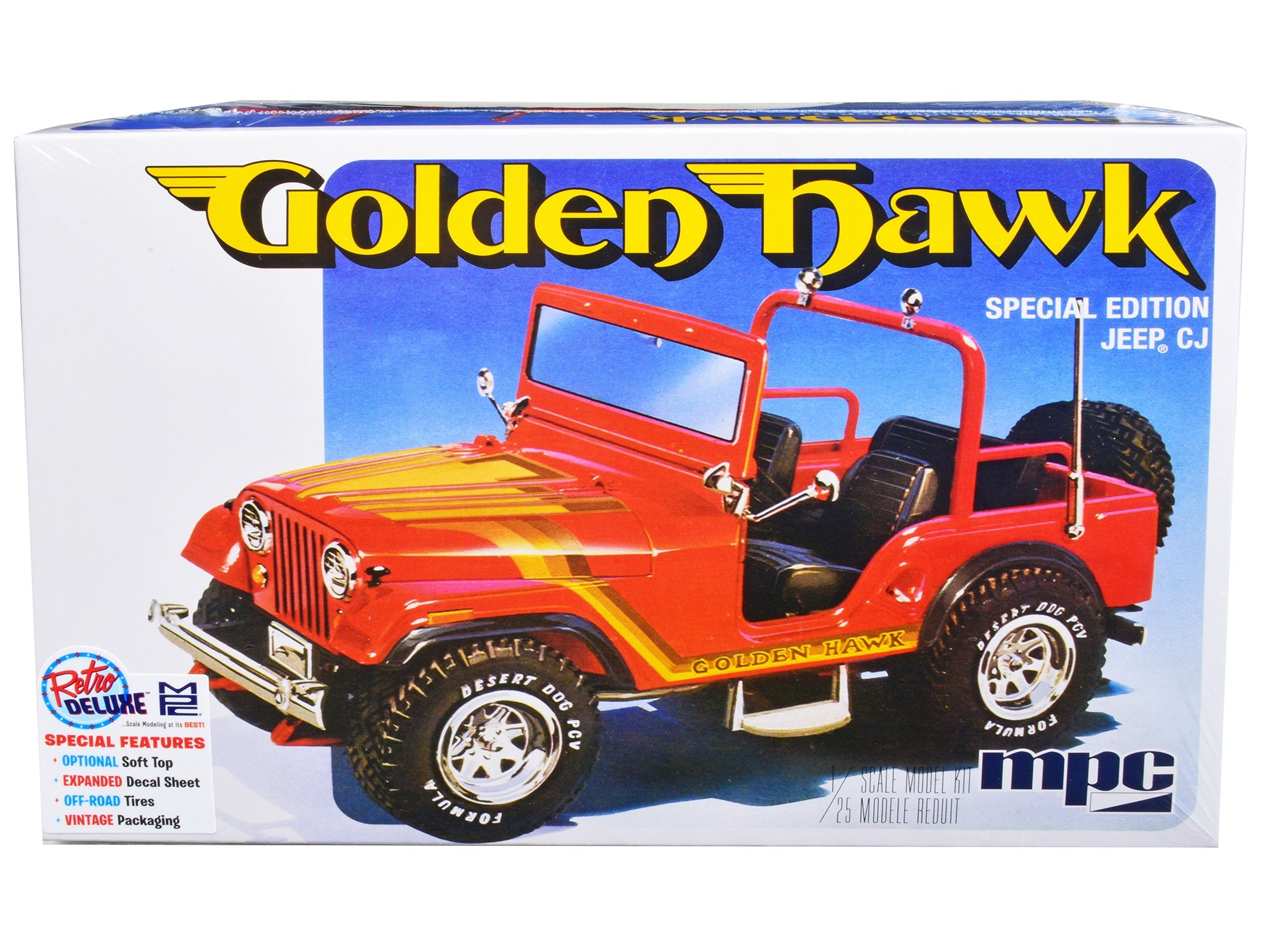 Skill 2 Model Kit 1981 Jeep CJ5 Golden Hawk 1/25 Scale Model Car by MPC MPC