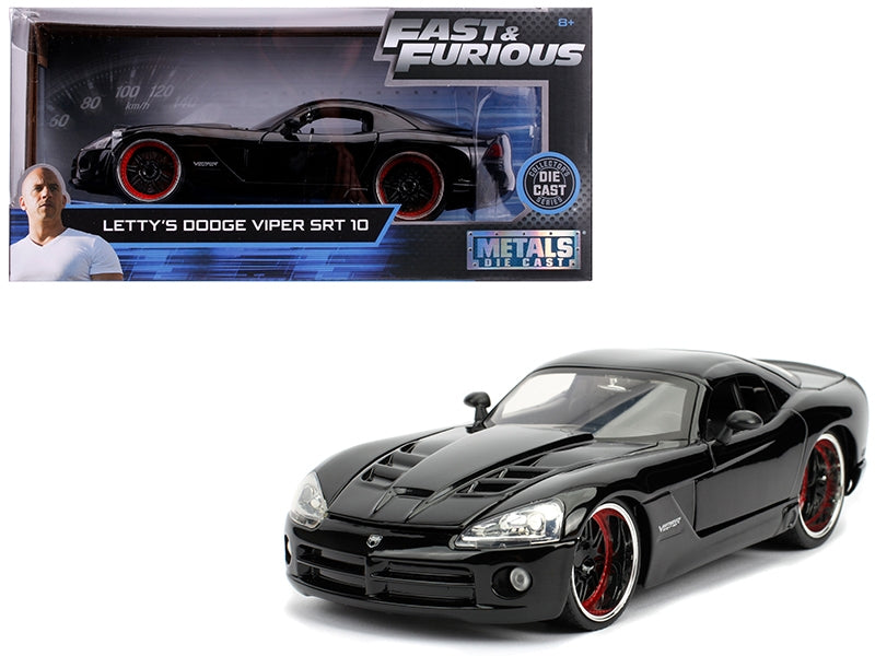 Letty's Dodge Viper SRT 10 Black "Fast & Furious" Movie 1/24 Diecast Model Car by Jada Jada