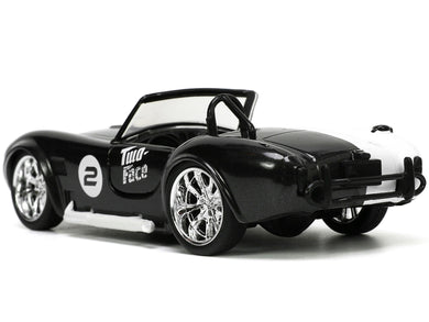 1965 Shelby Cobra 427 S/C #2 Black Metallic and White and Harvey Two-Face Diecast Figure 