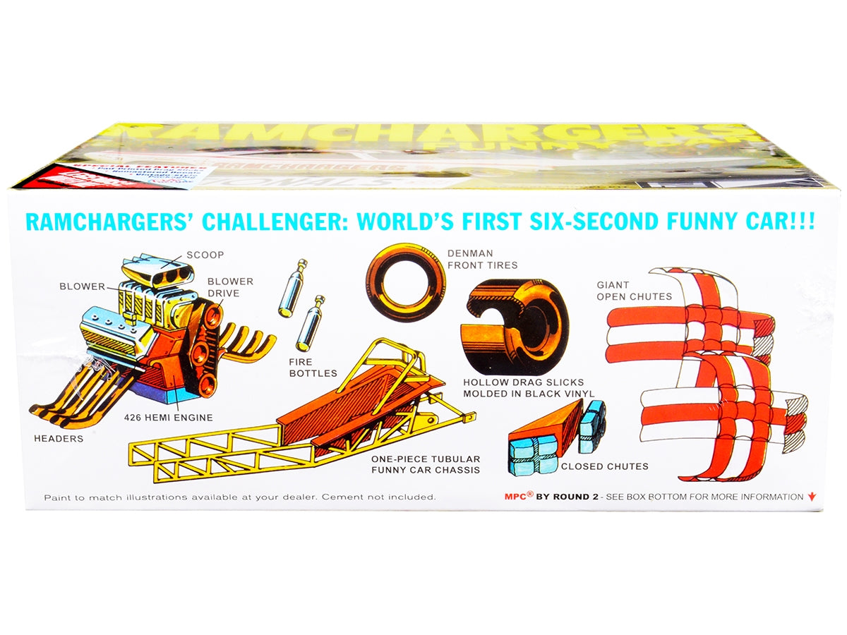 Skill 2 Model Kit Dodge Challenger Ramchargers Funny Car "Legends of the Quarter Mile" 1/25 Scale Model by MPC MPC