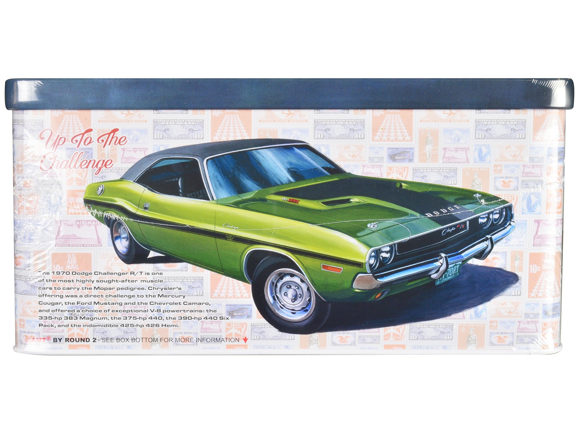 Skill 2 Model Kit 1970 Dodge Challenger R/T USPS (United States Postal Service) "Auto Art Stamp Series" 1/25 Scale Model by AMT Racing Champions