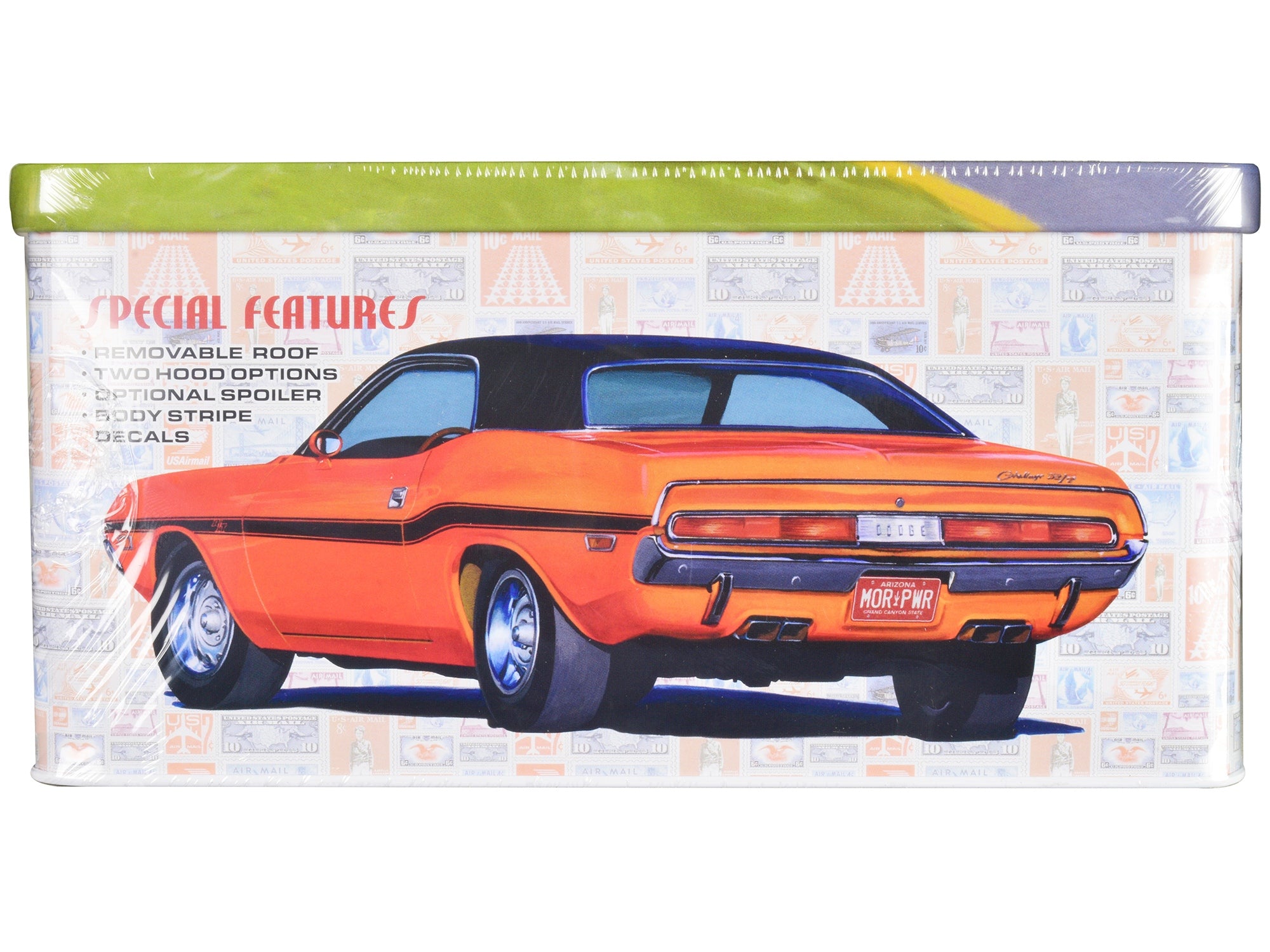 Skill 2 Model Kit 1970 Dodge Challenger R/T USPS (United States Postal Service) "Auto Art Stamp Series" 1/25 Scale Model by AMT Racing Champions