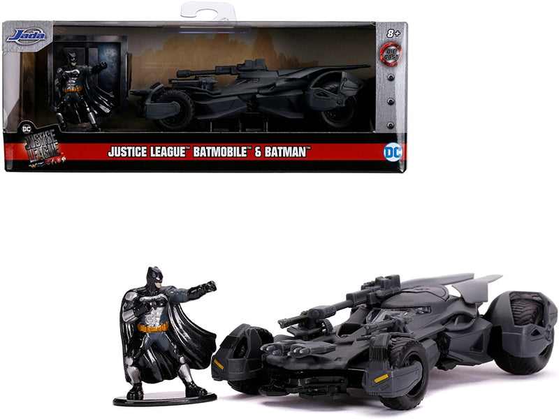 2017 Batmobile with Diecast Batman Figurine "Justice League" (2017) Movie "DC Comics" "Hollywood Rides" Series 1/32 Diecast Model Car by Jada Jada