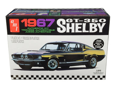 Skill 2 Model Kit 1967 Ford Mustang Shelby GT350 Black 1/25 Scale Model by AMT AMT