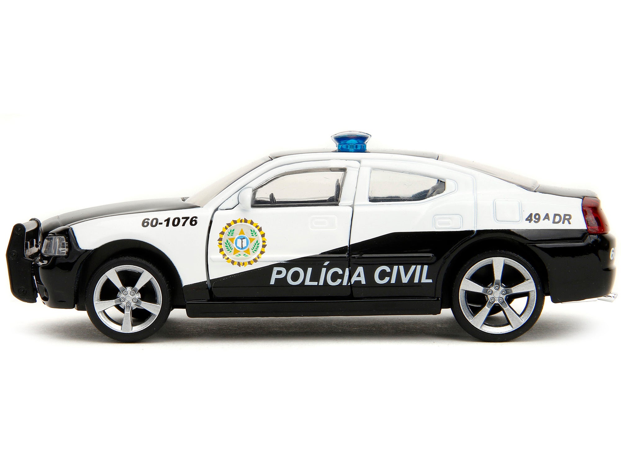 2006 Dodge Charger Police Black and White "Policia Civil" "Fast & Furious" Series 1/32 Diecast Model Car by Jada Jada