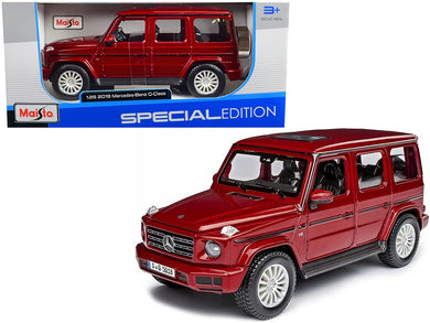 2019 Mercedes Benz G-Class with Sunroof Red Metallic 1/25 Diecast Model Car by Maisto Maisto