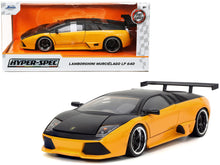 Load image into Gallery viewer, Lamborghini Murcielago LP 640 Yellow Metallic and Matt Black &quot;Hyper-Spec&quot; Series 1/24 Diecast Model Car by Jada Jada
