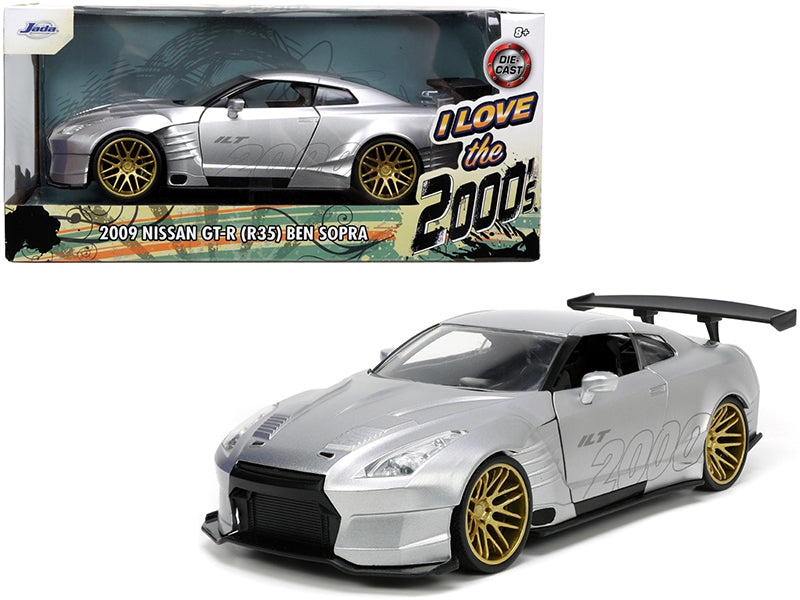 2009 Nissan GT-R (R35) Ben Sopra Silver "I Love the 2000's" Series 1/24 Diecast Model Car by Jada Jada