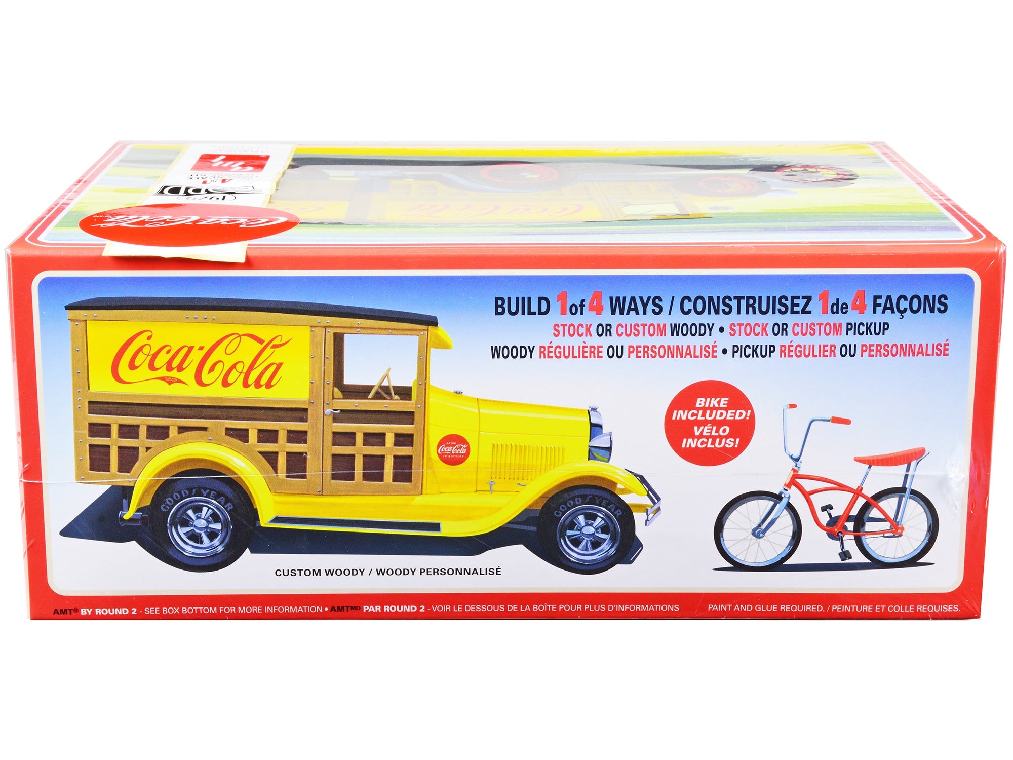 Skill 3 Model Kit 1929 Ford Woody/Pickup 4-in-1 Kit "Coca-Cola" 1/25 Scale Model Car by AMT AMT