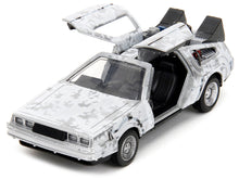 Load image into Gallery viewer, DMC DeLorean Time Machine Brushed Metal (Frost Version) &quot;Back to the Future&quot; (1985) Movie &quot;Hollywood Rides&quot; Series 1/32 Diecast Model Car by Jada Jada
