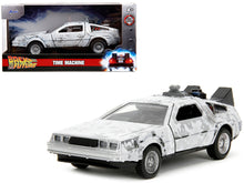 Load image into Gallery viewer, DMC DeLorean Time Machine Brushed Metal (Frost Version) &quot;Back to the Future&quot; (1985) Movie &quot;Hollywood Rides&quot; Series 1/32 Diecast Model Car by Jada Jada
