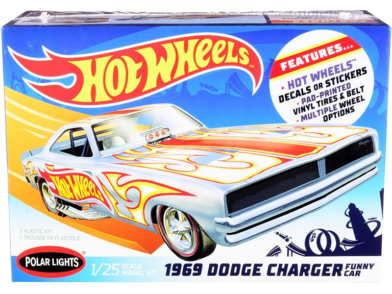 Skill 2 Model Kit 1969 Dodge Charger Funny Car "Hot Wheels" 1/25 Scale Model by Polar Lights Polar Lights