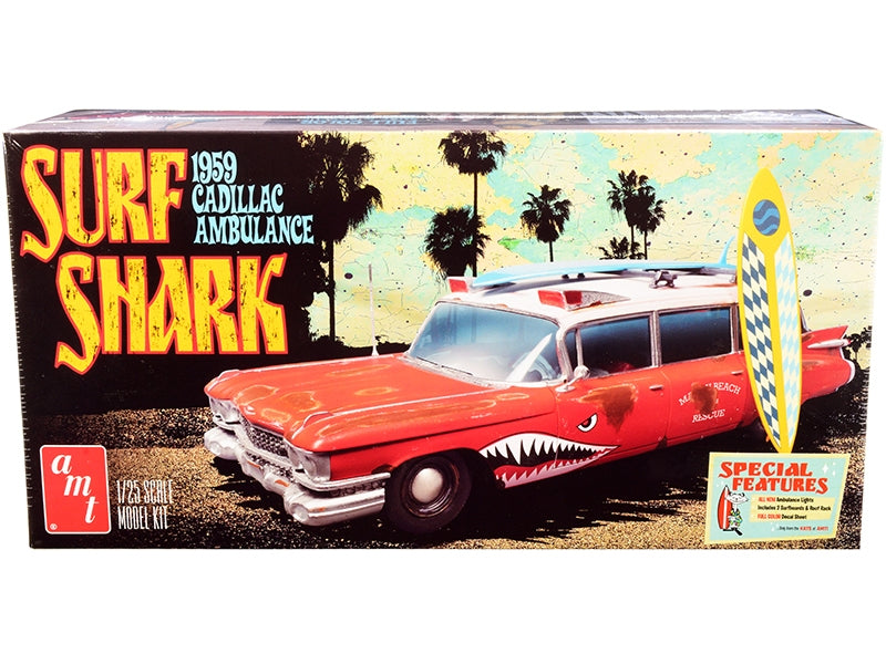 Skill 2 Model Kit 1959 Cadillac Ambulance "Surf Shark" 1/25 Scale Models by AMT AMT