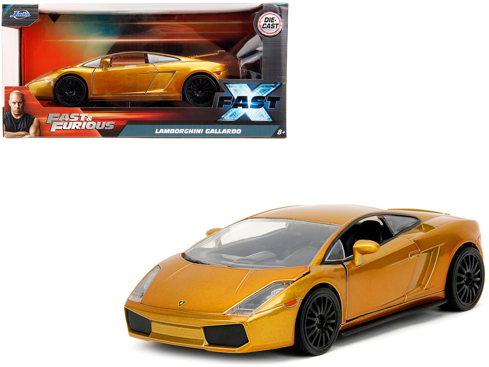 Lamborghini Gallardo Gold Metallic "Fast X" (2023) Movie "Fast & Furious" Series 1/24 Diecast Model Car by Jada Jada