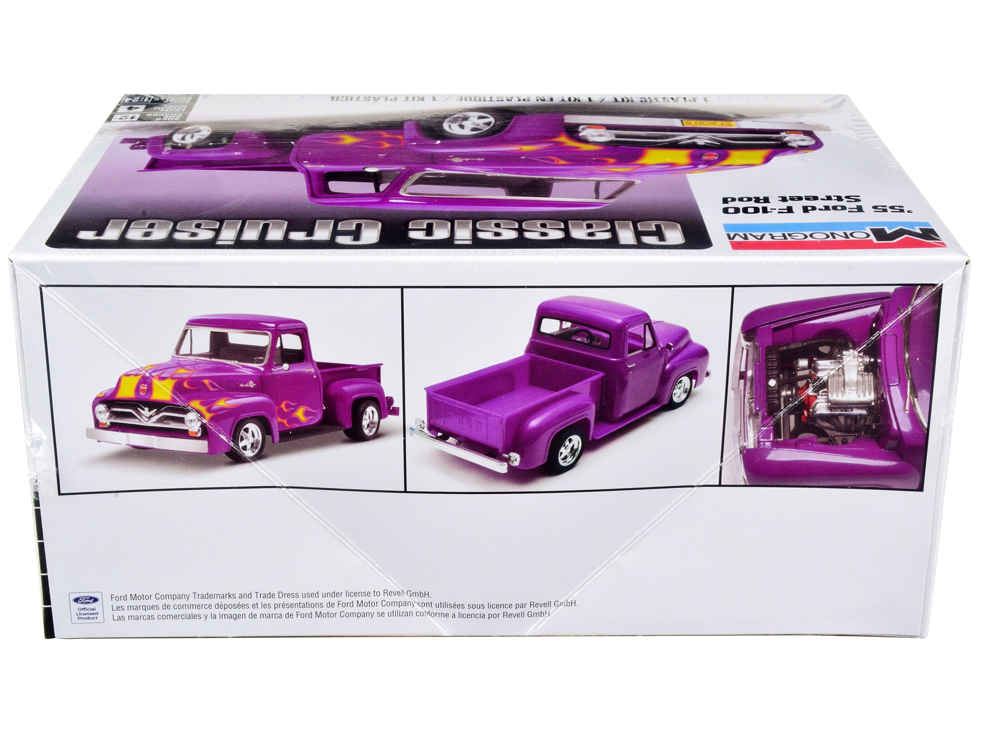 Level 4 Model Kit 1955 Ford F-100 Street Rod Pickup Truck "Classic Cruiser" 1/24 Scale Model by Revell Revell