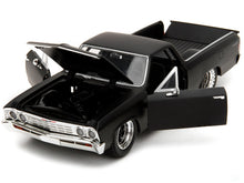 Load image into Gallery viewer, 1967 Chevrolet El Camino Matt Black &quot;Fast &amp; Furious&quot; Series 1/24 Diecast Model Car by Jada Jada
