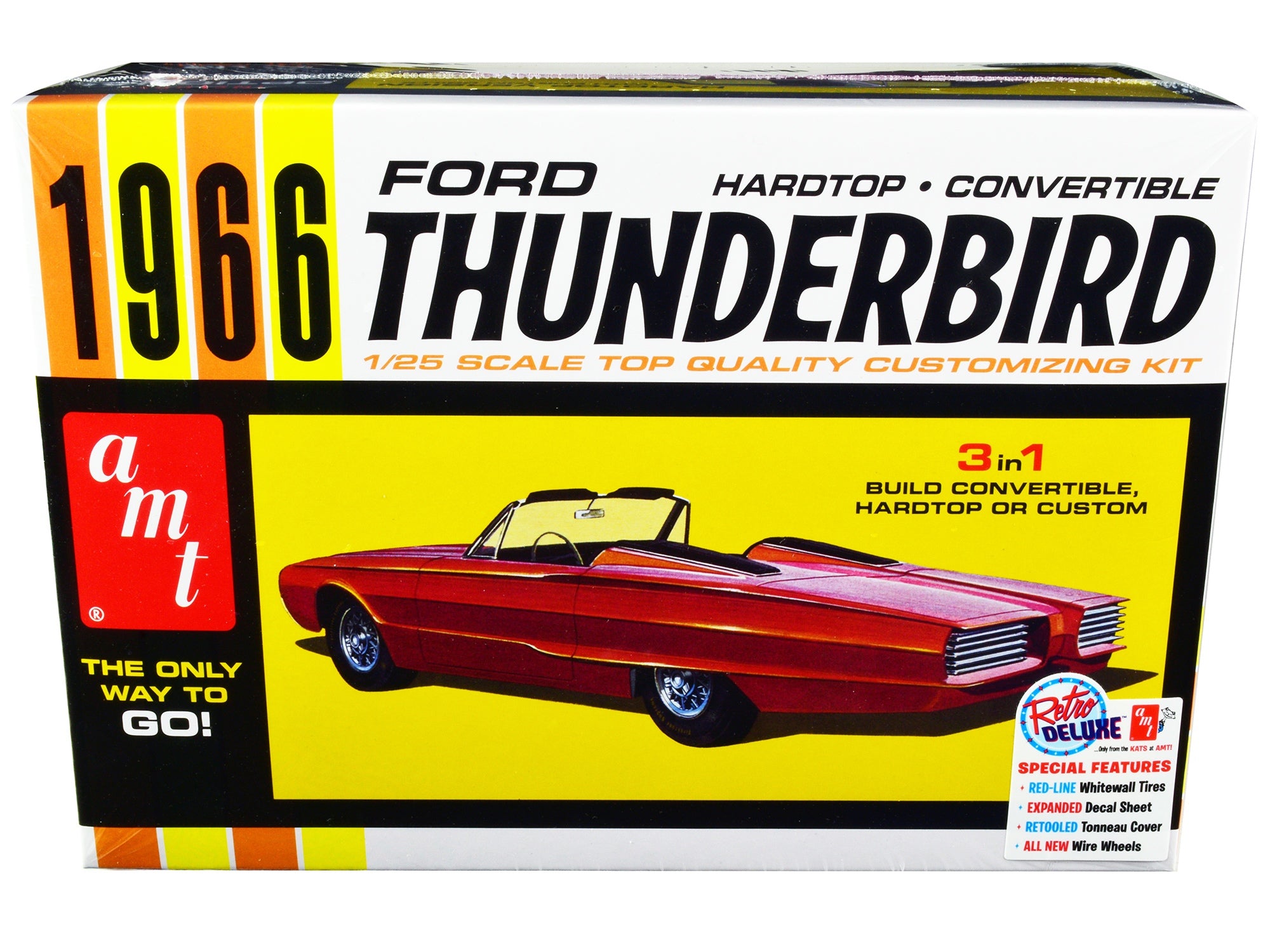 Skill 2 Model Kit 1966 Ford Thunderbird Hardtop/Convertible 3-in-1 Kit 1/25 Scale Model by AMT AMT