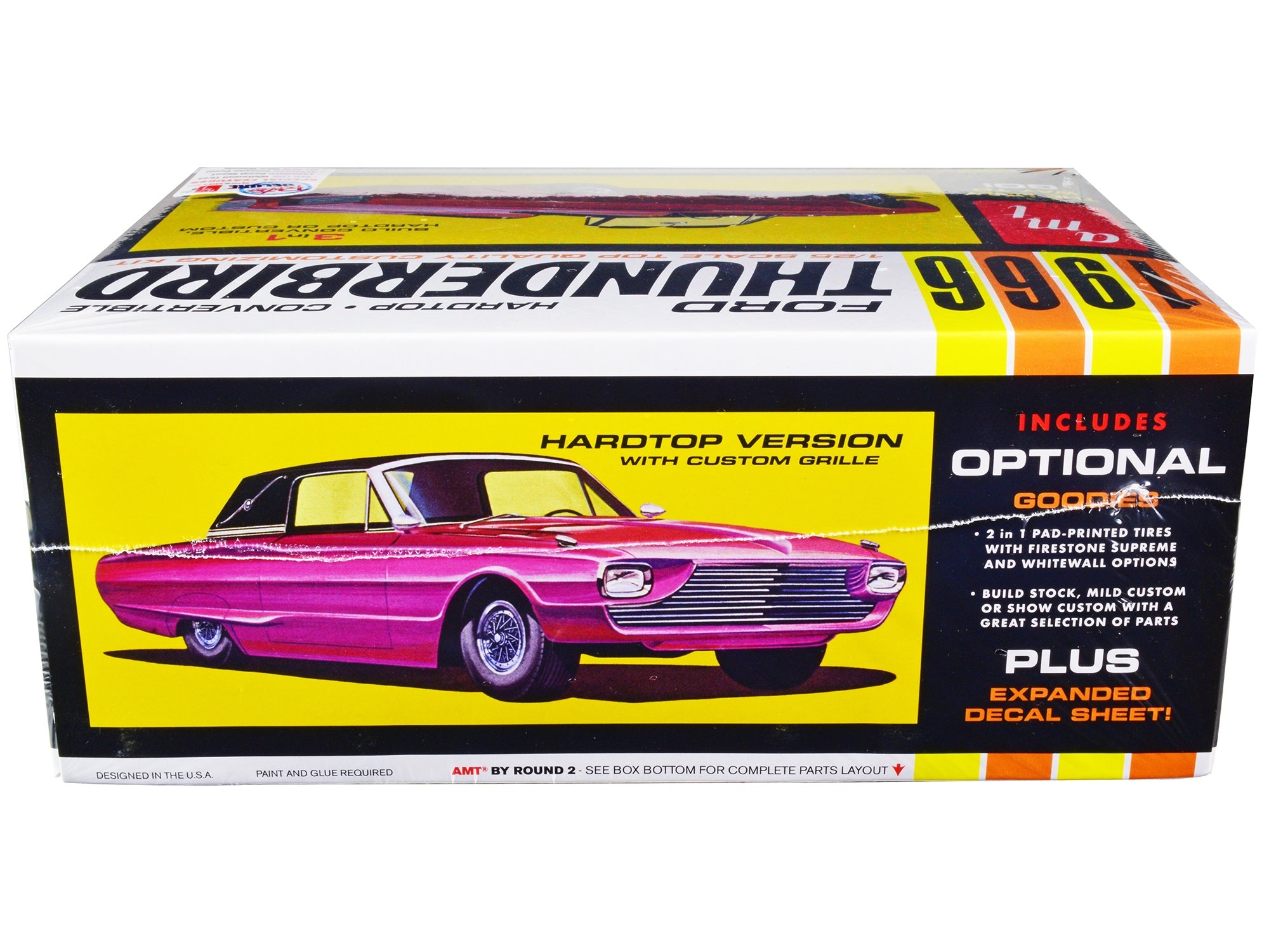 Skill 2 Model Kit 1966 Ford Thunderbird Hardtop/Convertible 3-in-1 Kit 1/25 Scale Model by AMT AMT