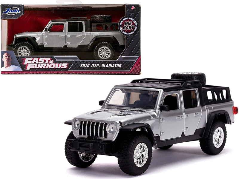 2020 Jeep Gladiator Pickup Truck Silver with Black Top "Fast & Furious" Movie 1/32 Diecast Model Car by Jada Jada