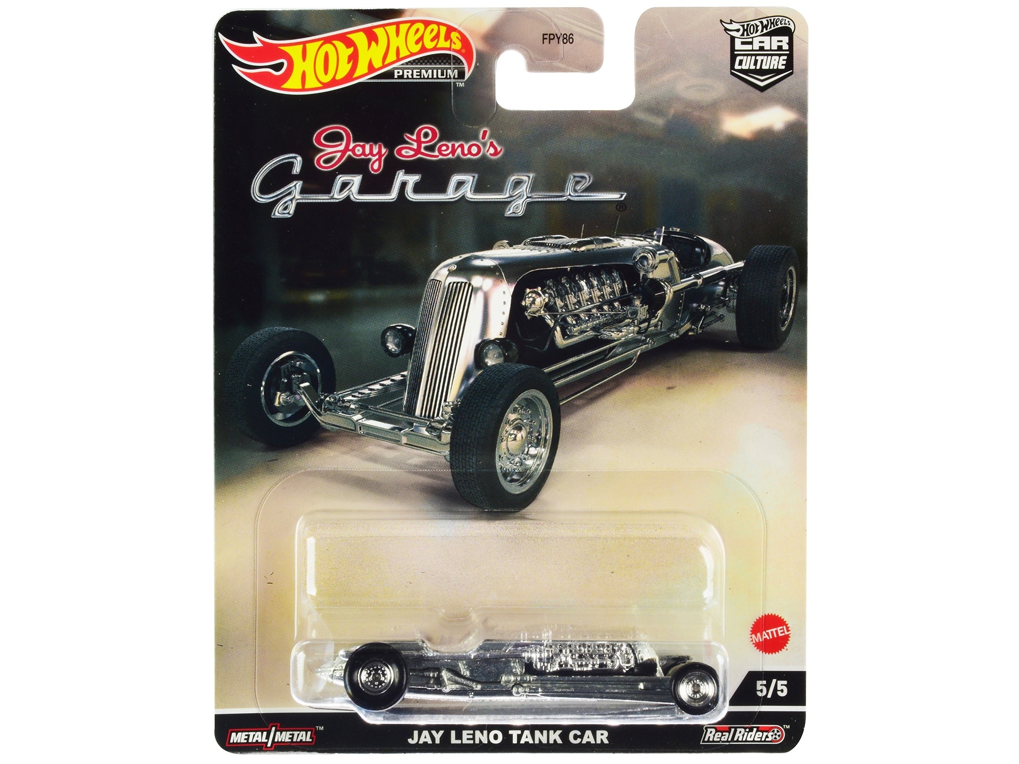 Jay Leno Tank Car Brushed Metal "Jay Leno's Garage" Diecast Model Car by Hot Wheels Hotwheels