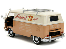 Load image into Gallery viewer, Volkswagen Bus &quot;WheelJack&quot; Tan and Beige &quot;Frank&#39;s TV Repair&quot; and Transformers Logo Diecast Statue &quot;Transformers: Rise of the Beasts&quot; (2023) Movie &quot;Hollywood Rides&quot; Series 1/24 Diecast Model Car by Jada Jada
