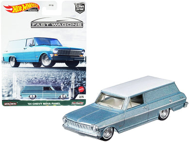 1964 Chevrolet Nova Panel Light Blue Metallic with White Top 