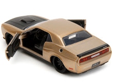 Load image into Gallery viewer, 2012 Dodge Challenger SRT8 Gold Metallic with Black Hood &quot;Pink Slips&quot; Series 1/32 Diecast Model Car by Jada Jada
